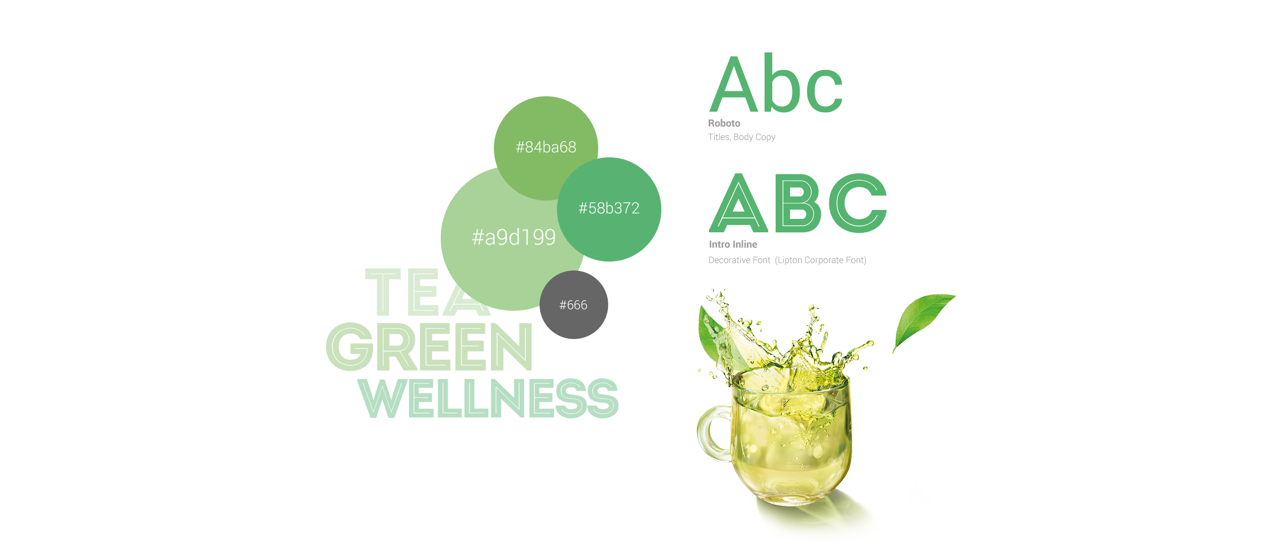 Lipton Go Green, typography and colors significant issues and major factor in the design.